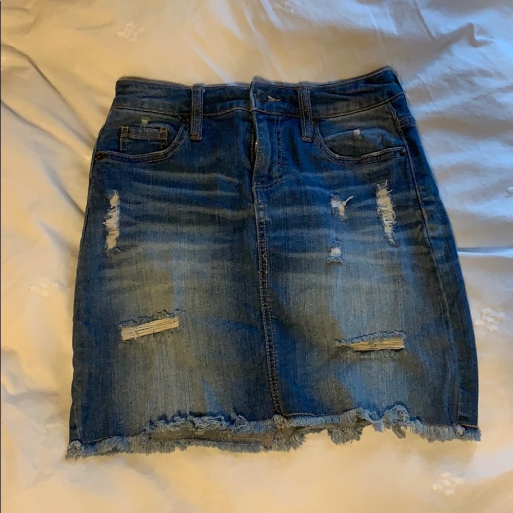 Jean mini skirt
